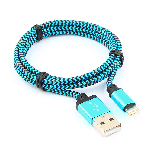 

Кабель USB2.0(Am)-Lightning(8-pin), Cablexpert, 1m, синий, нейлоновая оплетка, алюминиевые разъемы (CC-ApUSB2bl1m)