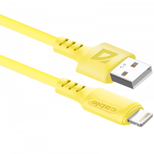 

Кабель USB-Lightning 8-pin, 2.4A 1 м, желтый Defender F207 (87107YEL), F207