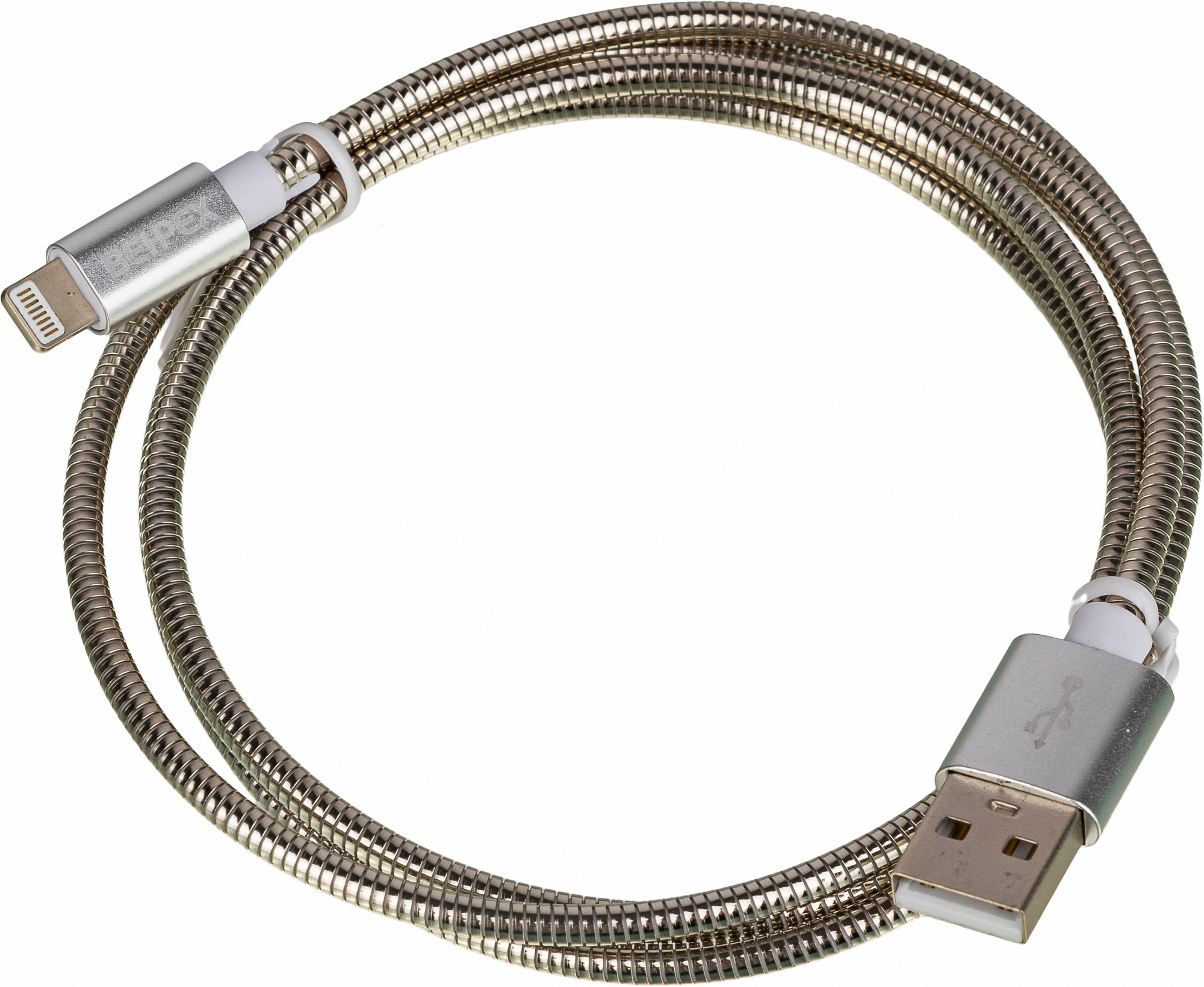 

Кабель USB-Lightning 8-pin, 2.4A 1 м, серебристый Behpex (1491104)