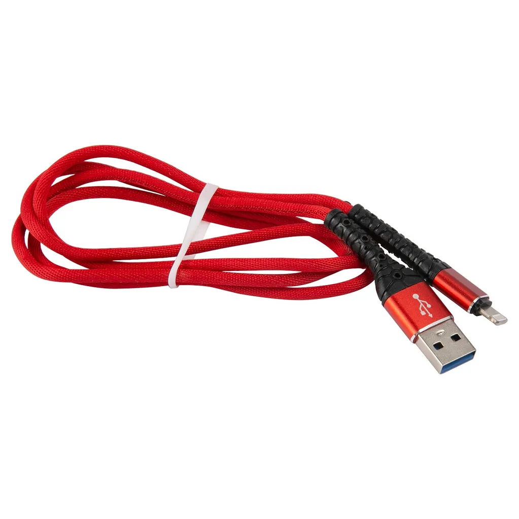 

Кабель USB-Lightning 8-pin, 3A, 1м, красный mObility (УТ000024539)