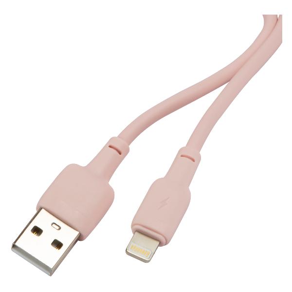

Кабель USB-Lightning 8-pin, 3A 1 м, розовый Red Line Touch (УТ000030884), Touch