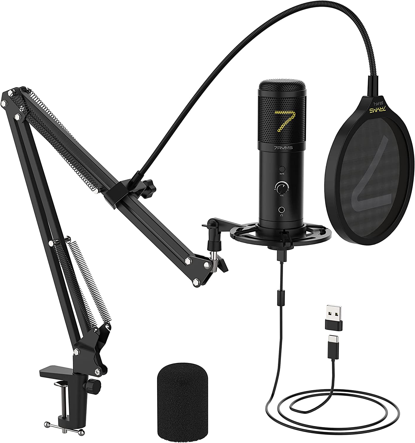

Микрофон 7RYMS SR-AU01-K2, черный (SR-AU01-K2), SR-AU01-K2