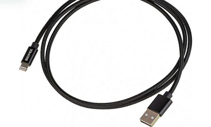 

Кабель Lightning 8-pin-USB, 2.4A 1 м, черный Behpex (1491091)