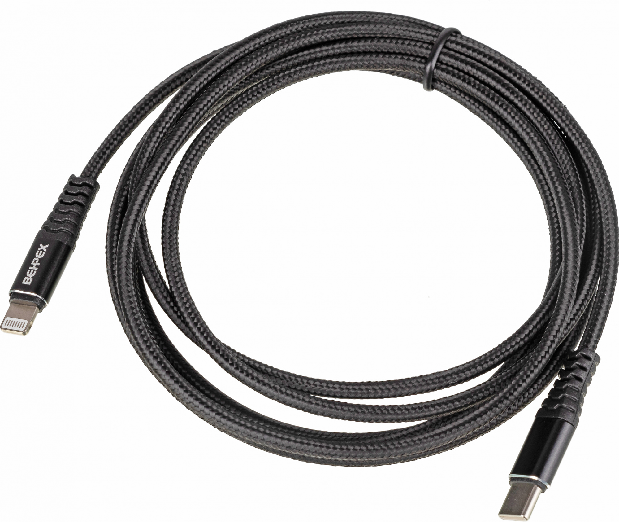 

Кабель Lightning 8-pin-USB Type-C, 2A 2 м, черный Behpex (1491164)