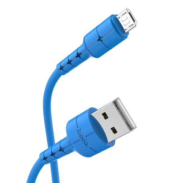 

Кабель USB-Micro USB, 1м, синий Hoco Star X30 (91165), X30