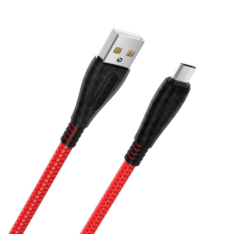 

Кабель USB-Micro USB, 2.4A 1 м, красный Borofone Cool BX38 (6931474721785), BX38