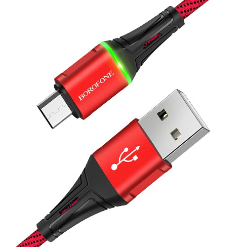 

Кабель USB-Micro USB, 2.4A 1 м, красный Borofone Glory BU25 (6931474728227), BU25