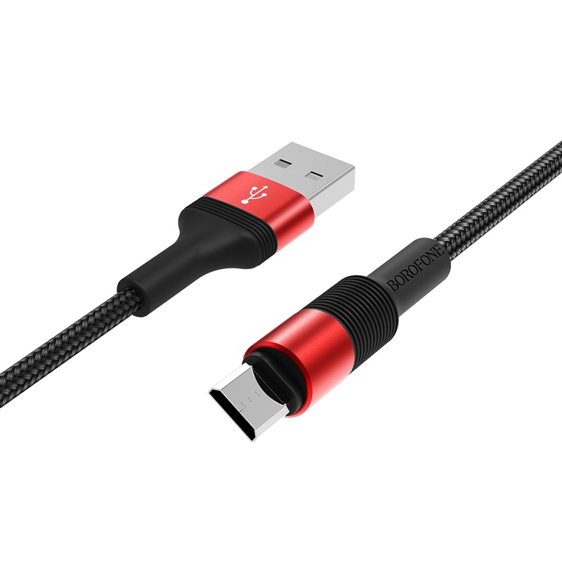 

Кабель USB-Micro USB, 2.4A, 1м, красный Borofone Outstanding BX21 (03200), BX21