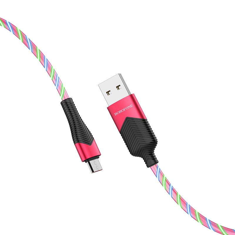 

Кабель USB-Micro USB, 2.4A 1 м, красный Borofone Streamer BU19 (6931474723246), BU19
