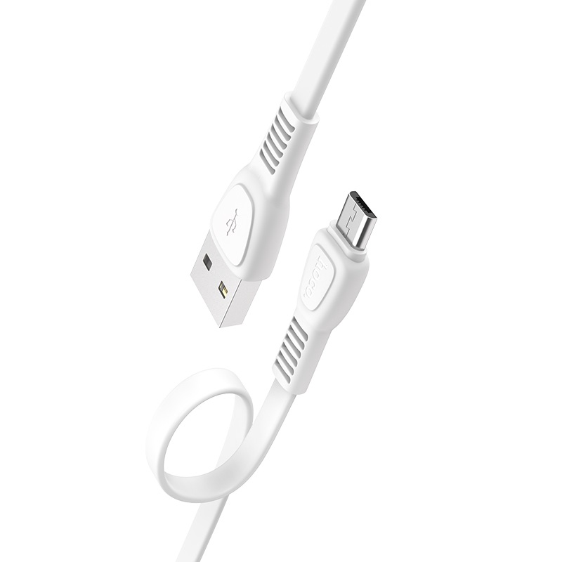 

Кабель USB-Micro USB, плоский, позолоченные разъемы, 1м, белый Hoco Noah X40 (11687), X40