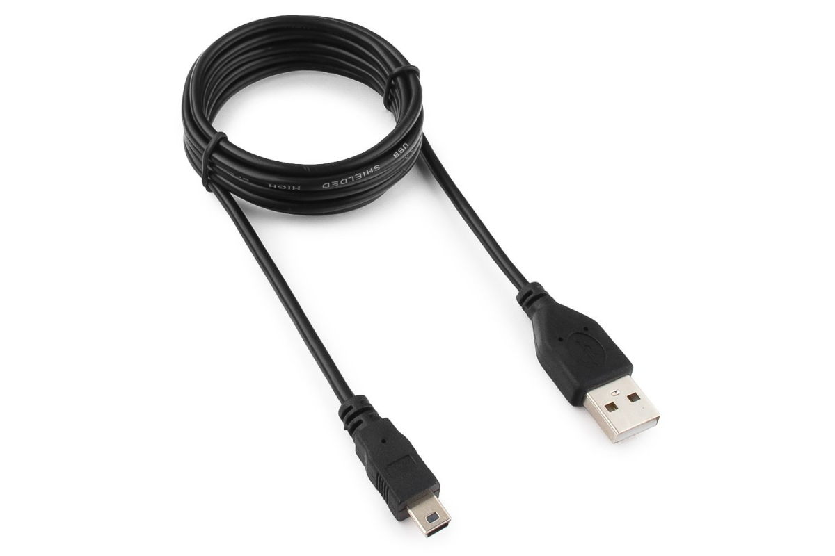 

Кабель USB 2.0 AM-miniBM 5P, Гарнизон, 1.8m, черный (GCC-USB2-AM5P-1.8M)