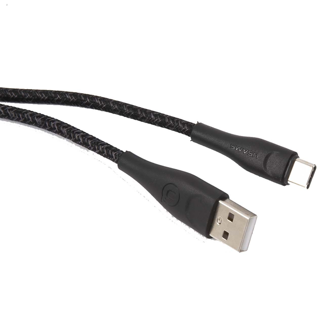 

Кабель USB-USB Type-C, 2A 2 м, черный USAMS SJ395 (SJ395USB01), SJ395