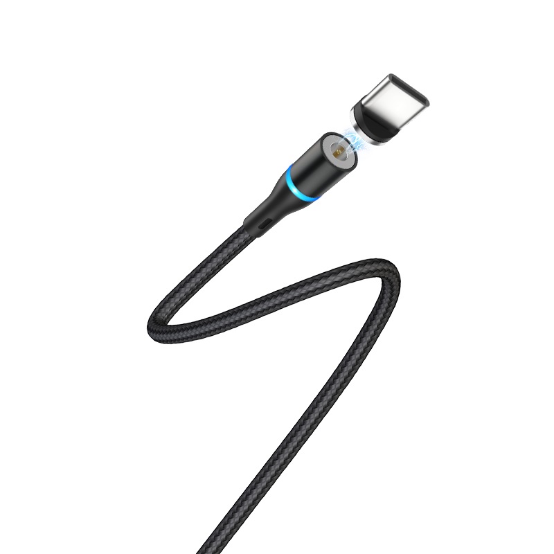 

Кабель USB-USB Type-C, магнитный, 3A 1 м, черный Borofone Skill Magnetic BU16 (6931474720832), BU16