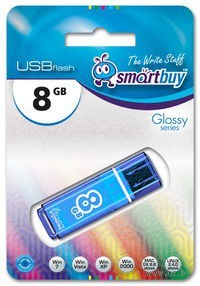 

Флешка 8Gb USB 2.0 SmartBuy Glossy Glossy, синий (SB8GbGS-B), Glossy