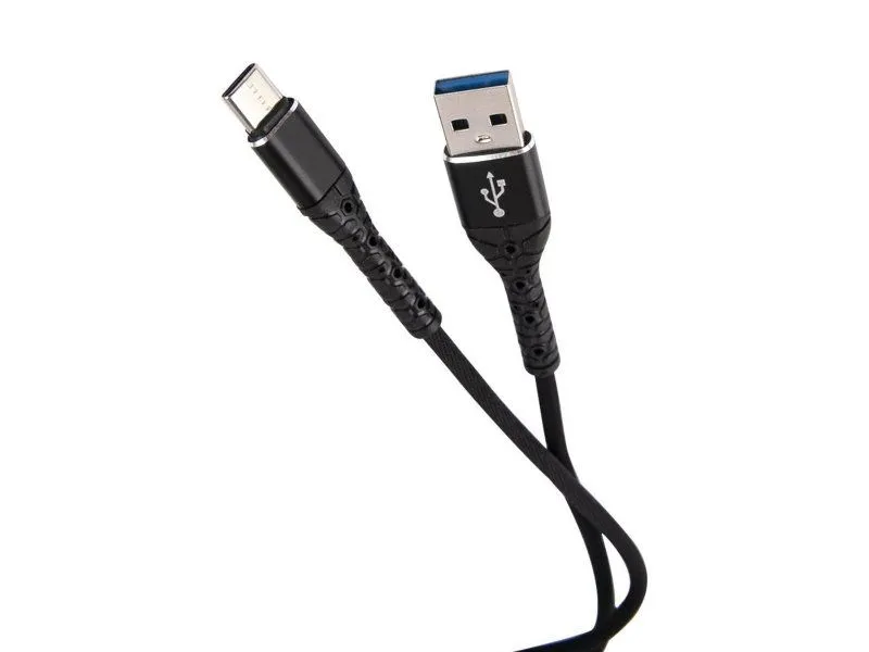 

Кабель USB-USB Type-C, 3A 1 м, черный mObility (4610103436321)