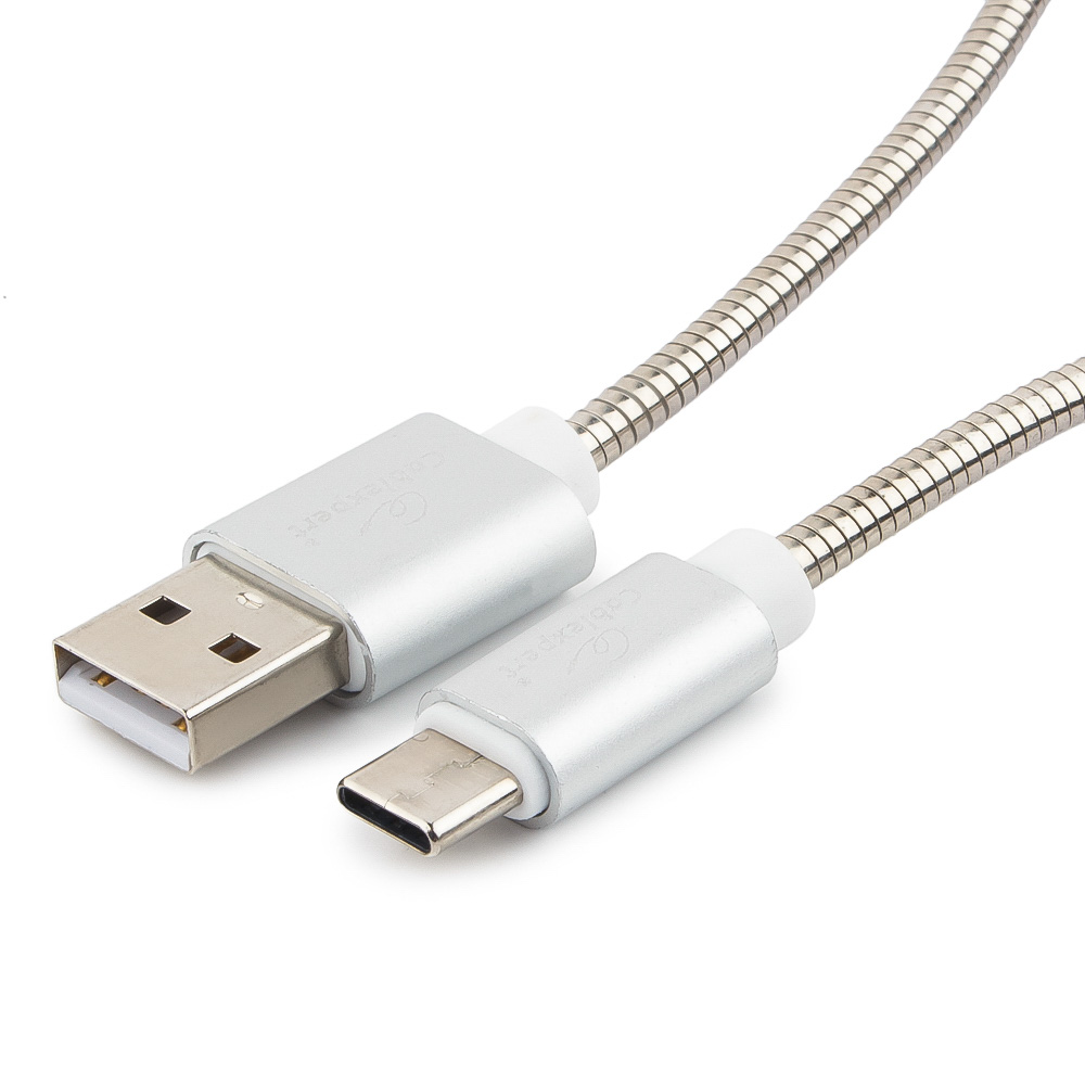 

Кабель USB-USB Type-C 1 м, серебристый Cablexpert (CC-G-USBC02S-1M)