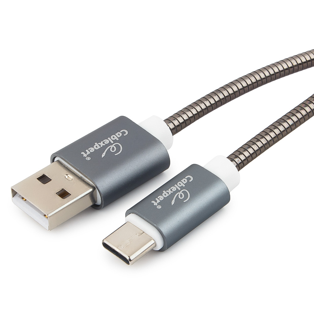 

Кабель USB-USB Type-C 1 м, титан Cablexpert (CC-G-USBC02Gy-1M)