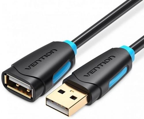 Кабель-удлинитель USB(Am)-USB(Af), 3 м, черный, Vention
