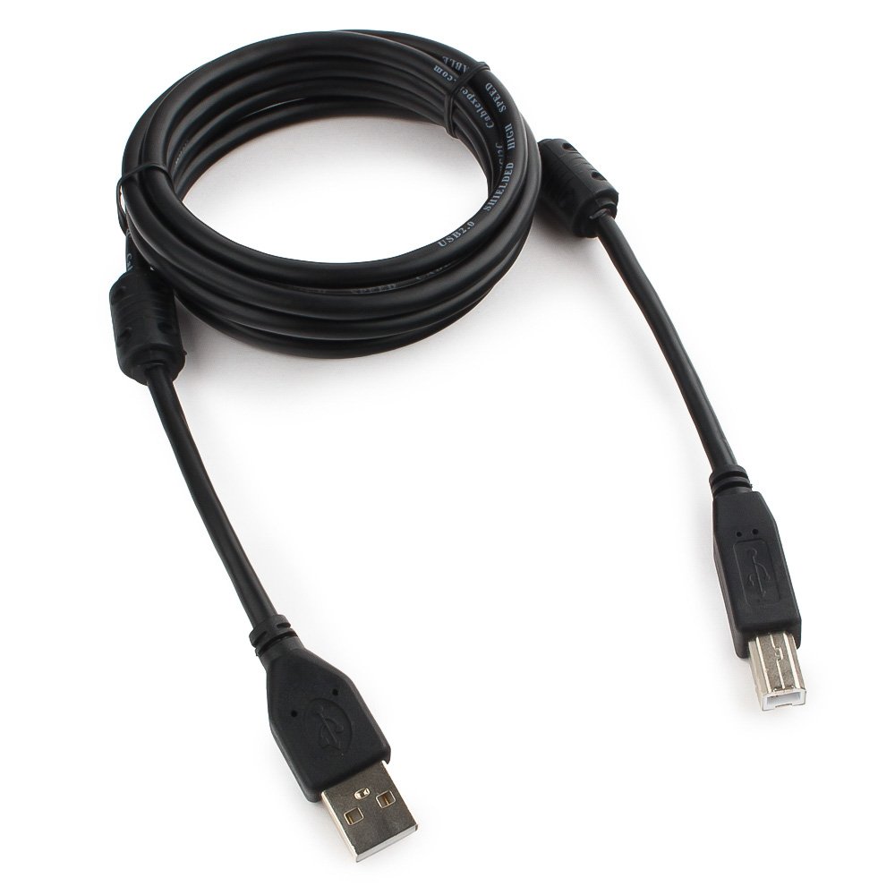 Кабель USB(Am)-USB(Bm), 1.8 м, черный, Gembird/Cablexpert