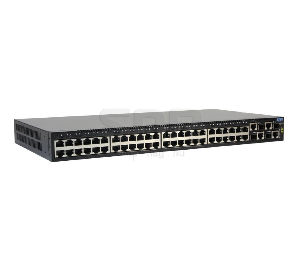 Коммутатор SNR SNR-S2960-48G, 48x100 Мбит/с, SFP/uplink: combo RJ-45/SFPx4