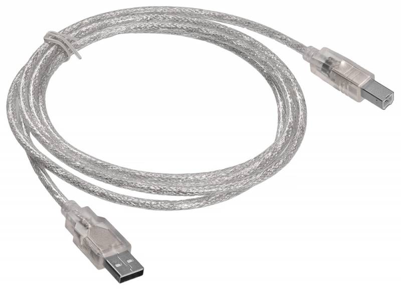 

Кабель USB(Am)-USB(Bm), экранированный, 1.8 м, прозрачный, Buro (USB2.0-AM/BM-TRANS)