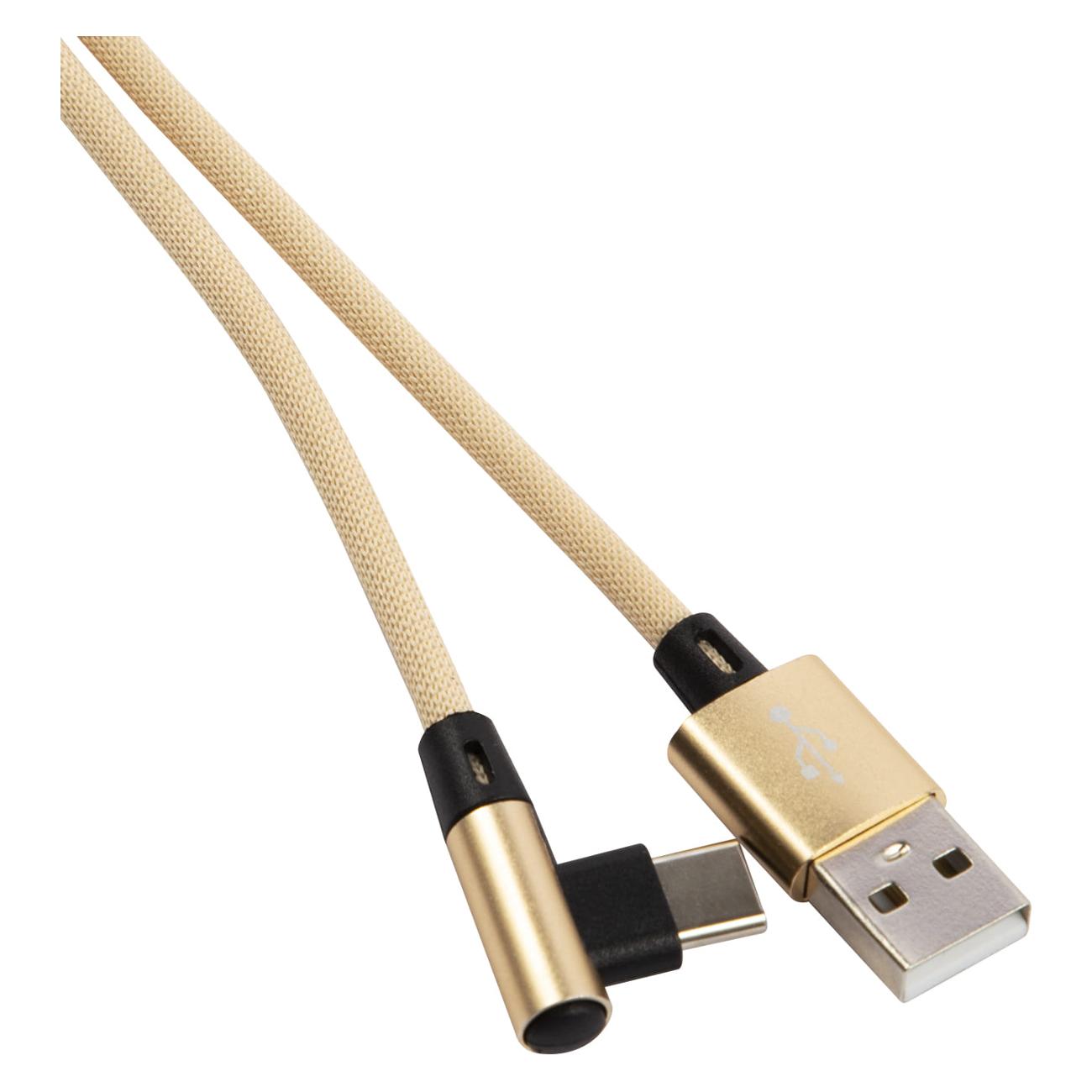 

Кабель USB-USB Type-C, угловой, 1 м, бежевый Red Line (4640171415331)