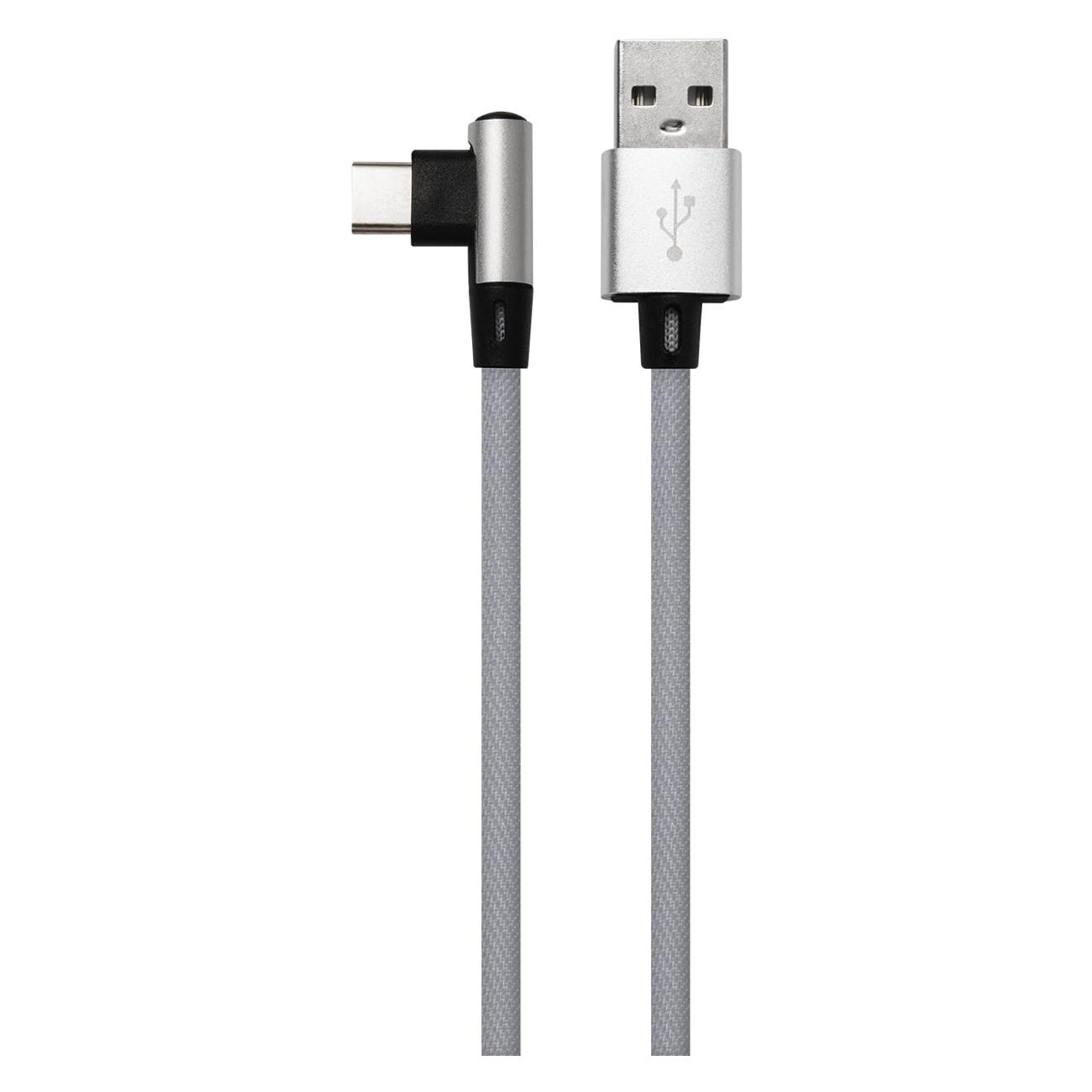 

Кабель USB-USB Type-C, угловой, 1 м, серый Red Line (4640171415294)