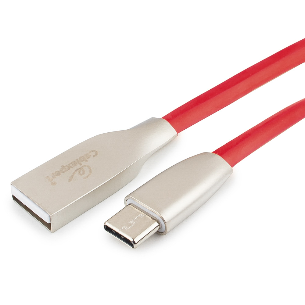 

Кабель USB-USB Type-C, 3 м, красный Cablexpert (CC-G-USBC01R-3M)