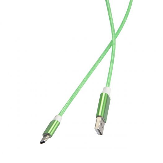 

Кабель USB-USB Type-C, 1 м, зеленый Red Line LED (4610103414121)