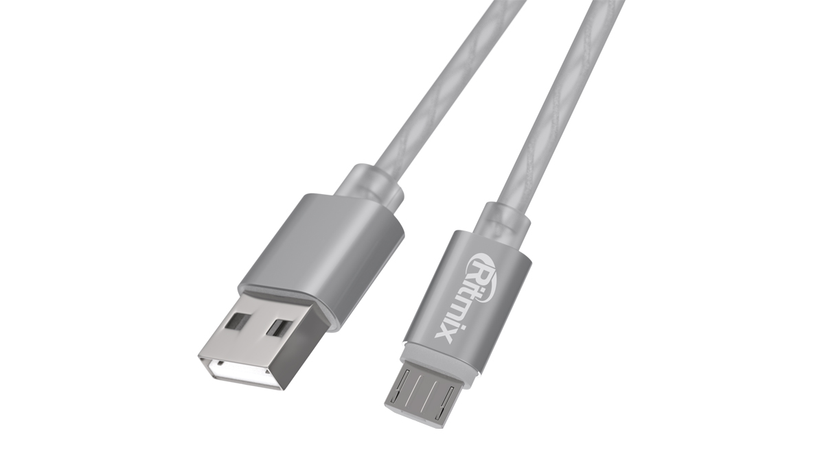 

Кабель USB-Micro USB, 1 м, белый Ritmix (RCC-312)