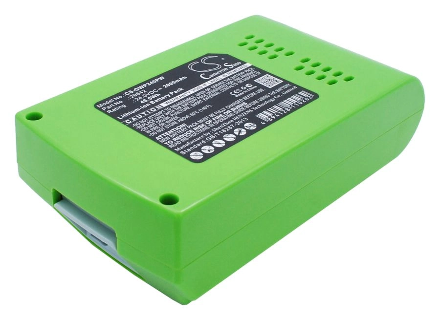 Аккумулятор CameronSino CS-GWP240PW, 24 В, 2 А·ч, Li-Ion для Greenworks 2902707, 2902807, 29322, G24B2