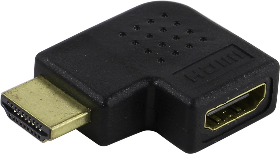 

Переходник (адаптер) HDMI(19F)-HDMI(19M) угловой, плоский, черный (466267), 0