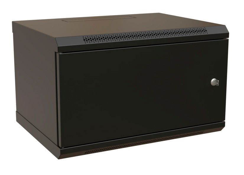 Шкаф телекоммуникационный настенный 6U 600x450 мм, металл, черный, WRline WR-TW-0645-SR-RAL9004 (WR-TW-0645-SR-RAL9004)