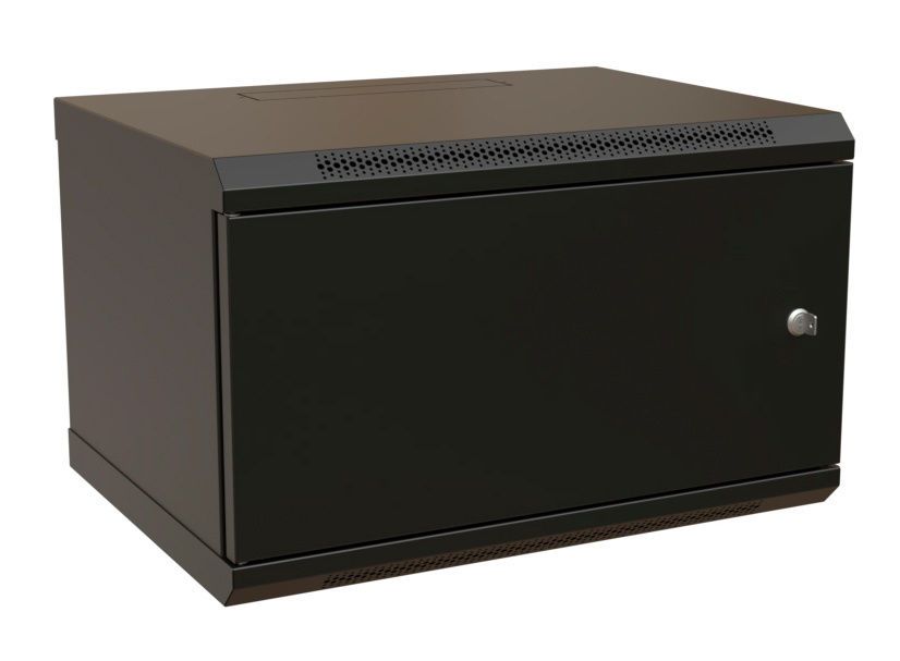 Шкаф телекоммуникационный настенный 9U 600x600 мм, металл, черный, WRline WR-TW-0966-SR-RAL9004 (WR-TW-0966-SR-RAL9004)