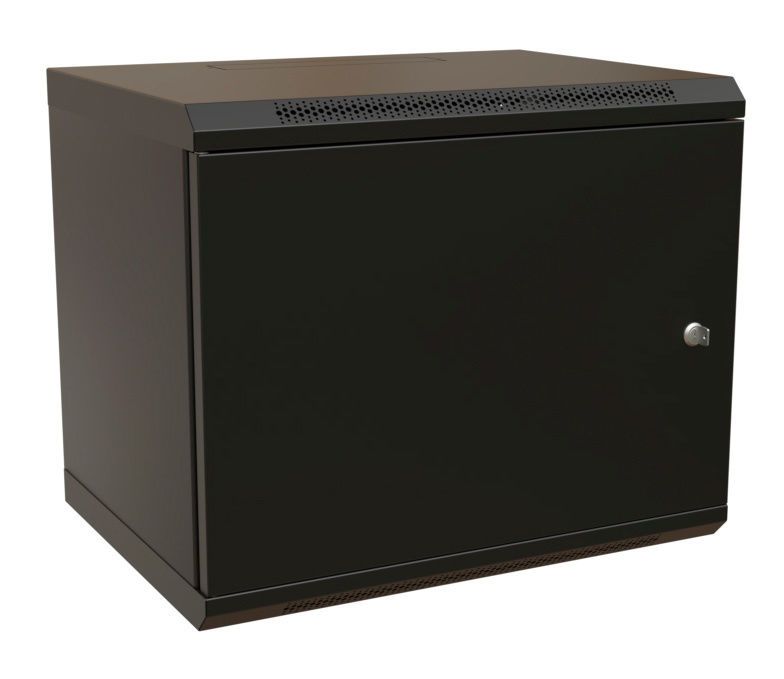 Шкаф телекоммуникационный настенный 15U 600x450 мм, металл, черный, WRline WR-TW-1545-SR-RAL9004 (WR-TW-1545-SR-RAL9004)