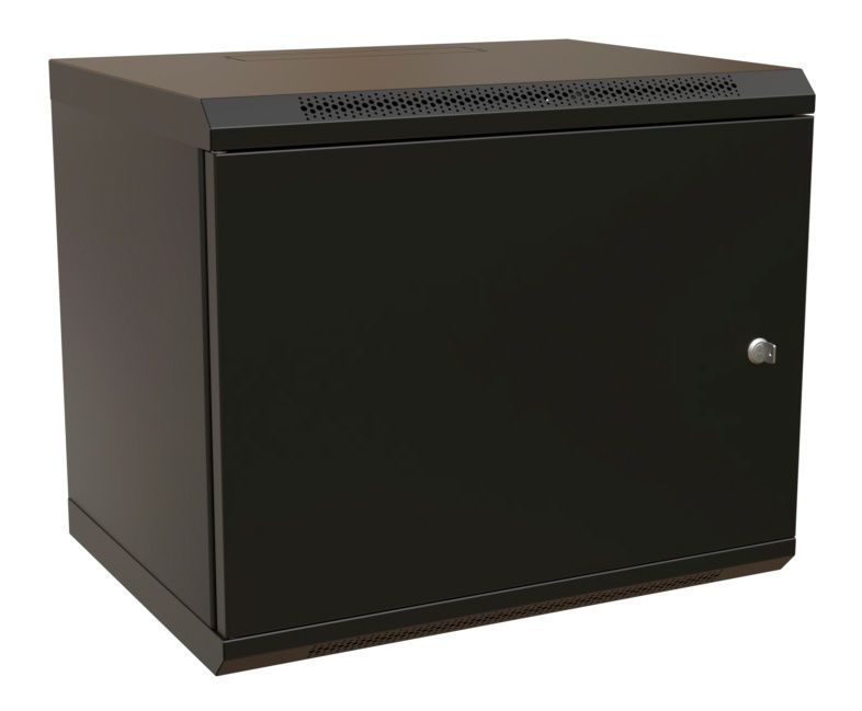 Шкаф телекоммуникационный настенный 15U 600x600 мм, металл, черный, WRline WR-TW-1566-SR-RAL9004 (WR-TW-1566-SR-RAL9004)