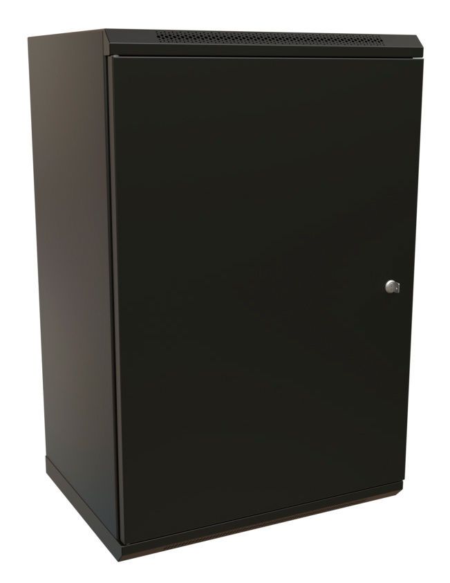 Шкаф телекоммуникационный настенный 22U 600x450 мм, металл, черный, WRline WR-TW-2245-SR-RAL9004 (WR-TW-2245-SR-RAL9004)