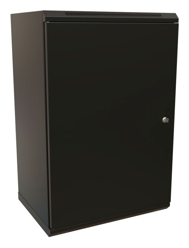 Шкаф телекоммуникационный настенный 22U 600x600 мм, металл, черный, WRline WR-TW-2266-SR-RAL9004 (WR-TW-2266-SR-RAL9004)