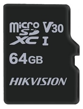 Карта памяти 64Gb microSDXC Hikvision C1 Class 10 UHS-I U1 V30 HS-TF-C1STD64GZAZ01X00OD 570₽