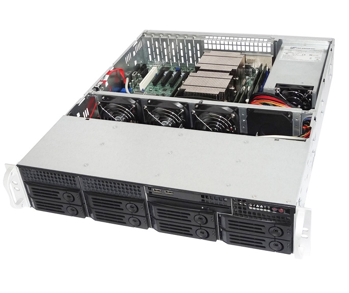 Корпус Ablecom CS-R25, ATX, 2U RM, Redundant 2x550 Вт (CS-R25-31P)