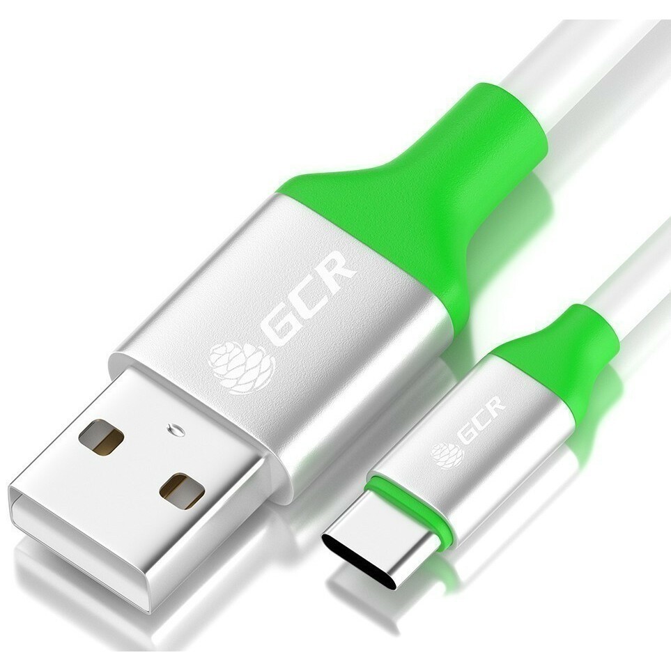 

Кабель USB 2.0(Am)-USB 2.0 Type-C(m), 50 см, белый/зеленый Greenconnect (33-050551)