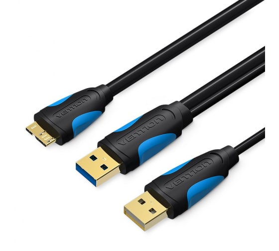 

Кабель USB-Micro USB+USB, 1 м, черный Vention (VAS-A62-B100)