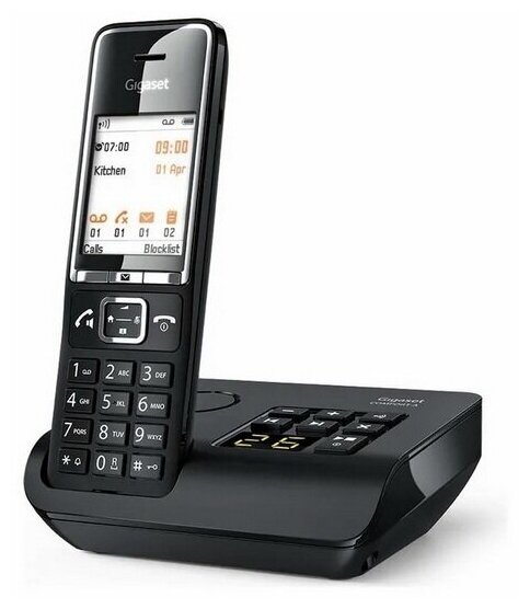 Радиотелефон Gigaset COMFORT 550A, DECT, АОН, черный (S30852-H3021-S304) б/у, отказ от покупки (ошибка выбора), не эксплуатировался, полный комплект, упаковка вскрыта