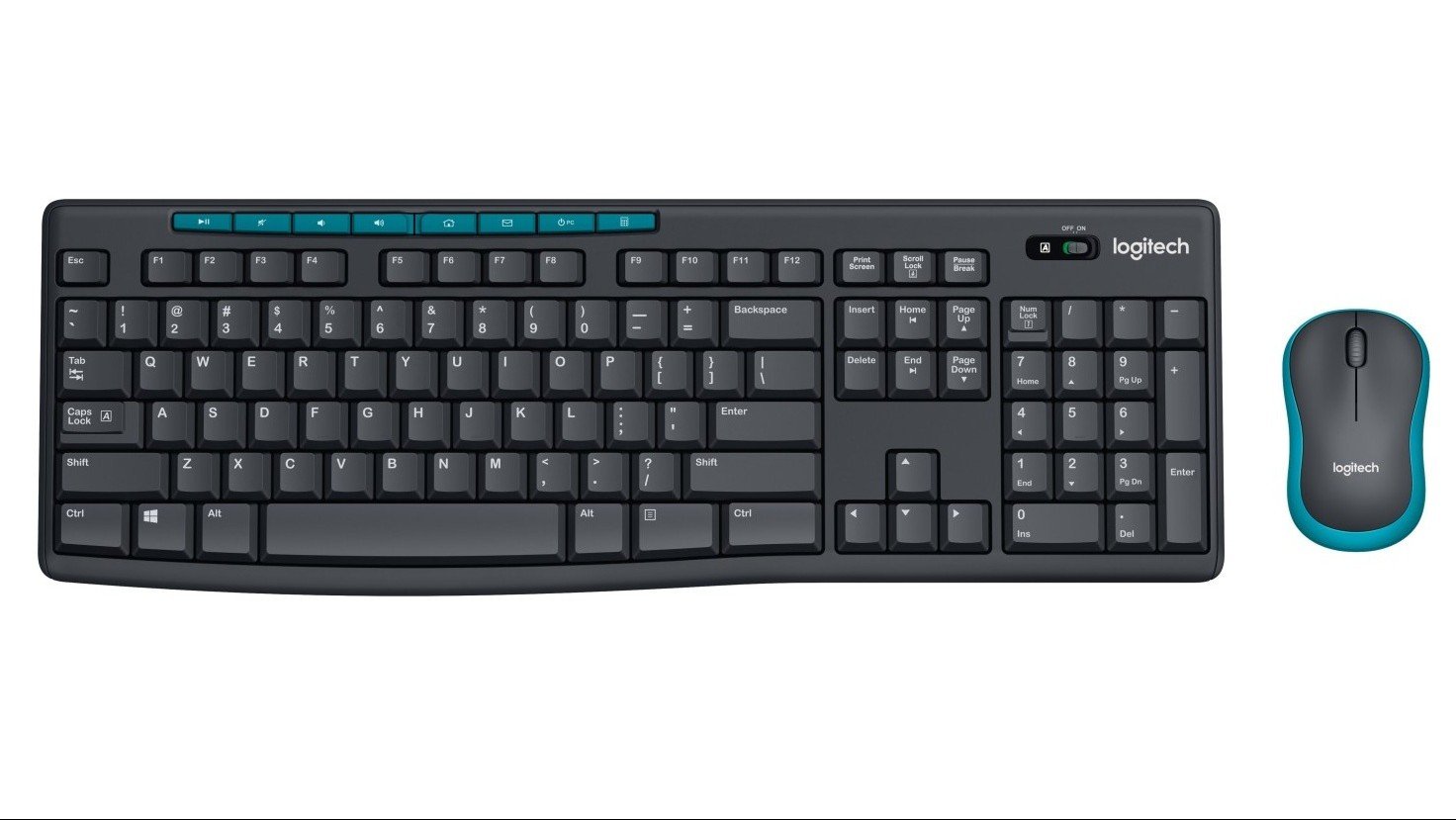 Клавиатура + мышь Logitech MK275, беспроводная, радиоканал, черный (920-008535)