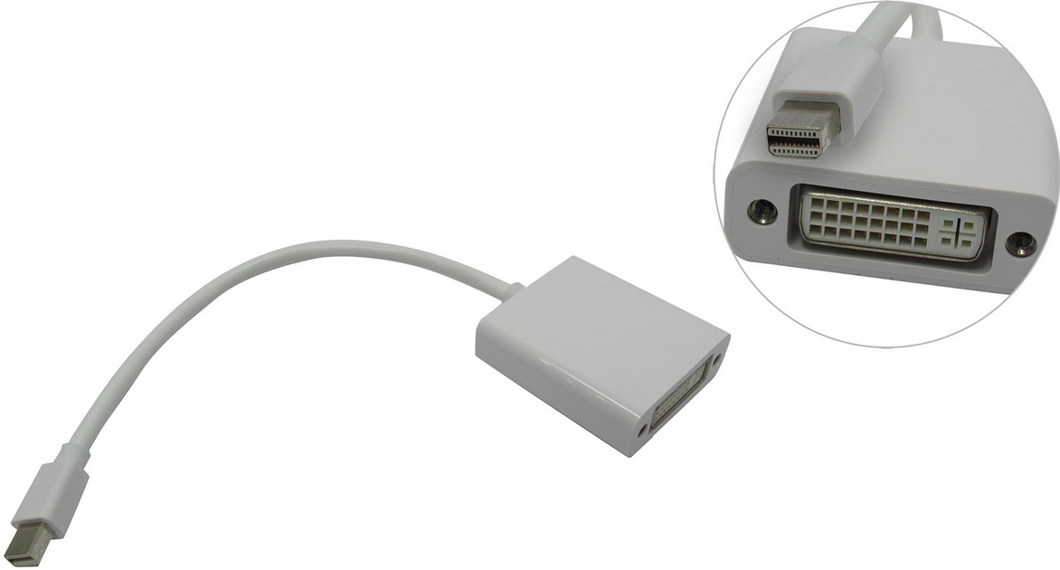 

Переходник (адаптер) DVI(F)-Mini DisplayPort(M), белый (98507), 0