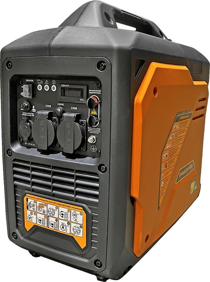 Электрогенератор Carver PPG -3500IS, однофазный, инверторный, бензиновый, 2.8 кВт, 2xEURO 16A (01.020.00034)