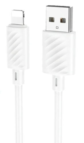 

Кабель USB-Lightning 8-pin, 2.4A, 1 м, белый HOCO X88 (6931474783318), X88