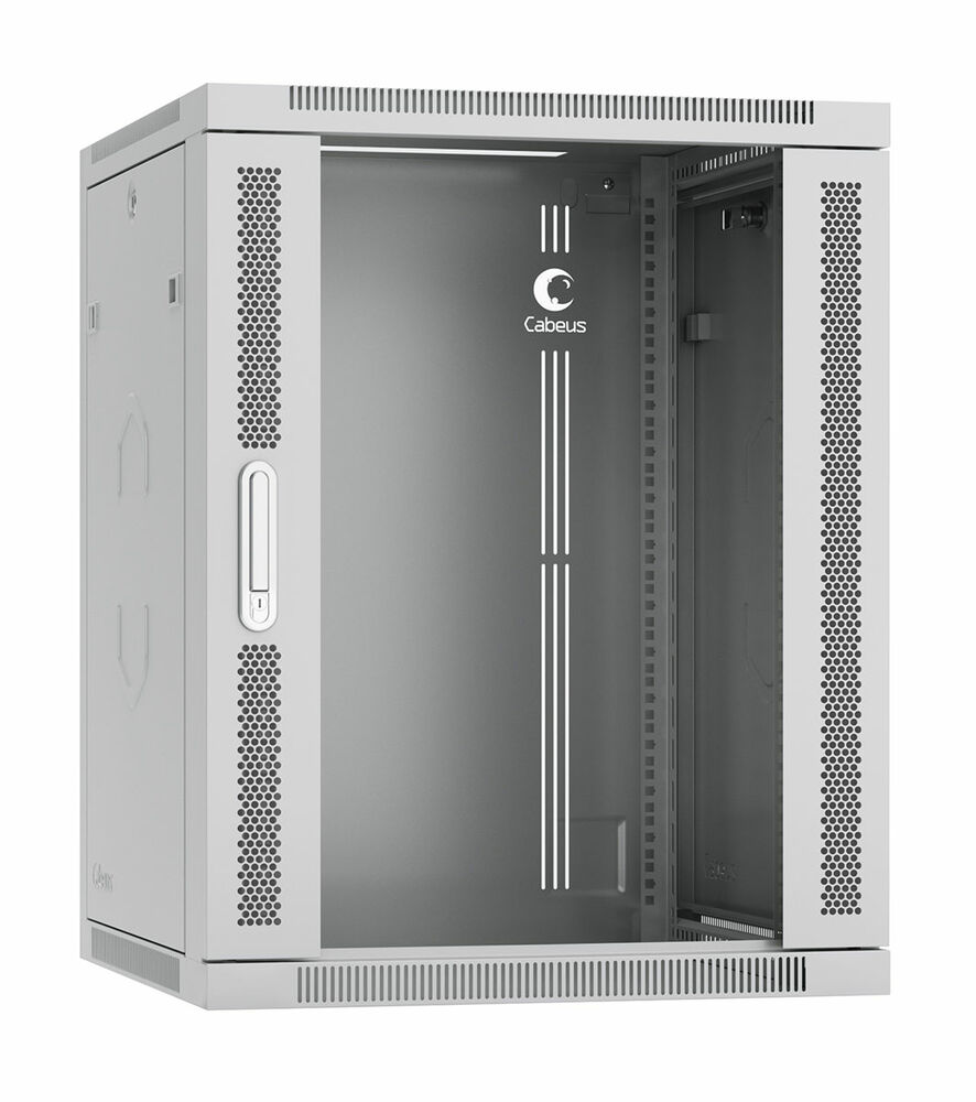 

Шкаф телекоммуникационный настенный 15U 600x450, стекло/металл, серый, Cabeus SH-05F-15U60/45-R (SH-05F-15U60/45-R), SH-05F-15U60/45-R