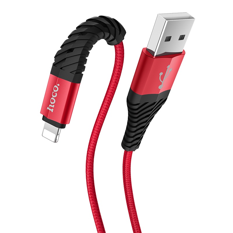 

Кабель USB-Lightning 8-pin, 1 м, красный HOCO Cool X38 (10536), X38