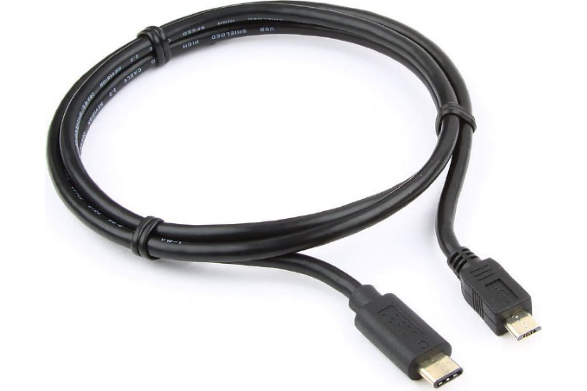 

Кабель USB Type-C-Micro USB, 1 м, черный Cablexpert (CCP-USB2-mBMCM-1M)